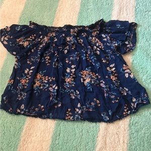 Off the Shoulder Floral Blouse